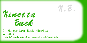 ninetta buck business card